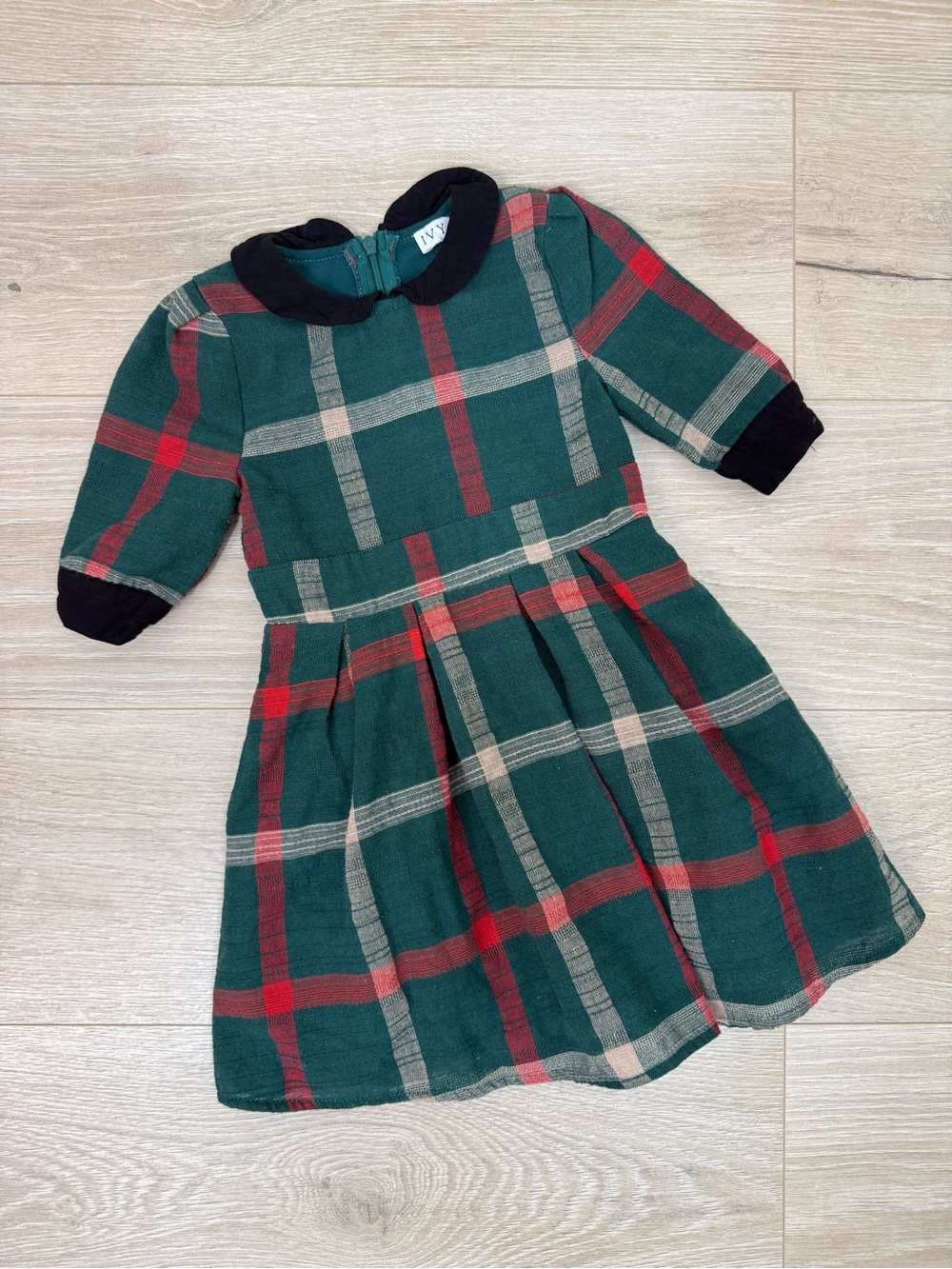 Ivy City Co. Green Plaid Dress